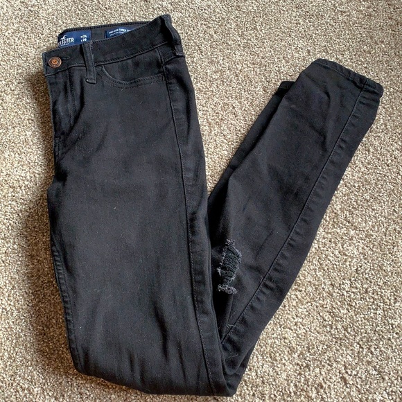 Ripped Hollister Black Jeans - Picture 1 of 1